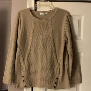 4/$20 Studio Works Tan Button Sweater Size XL